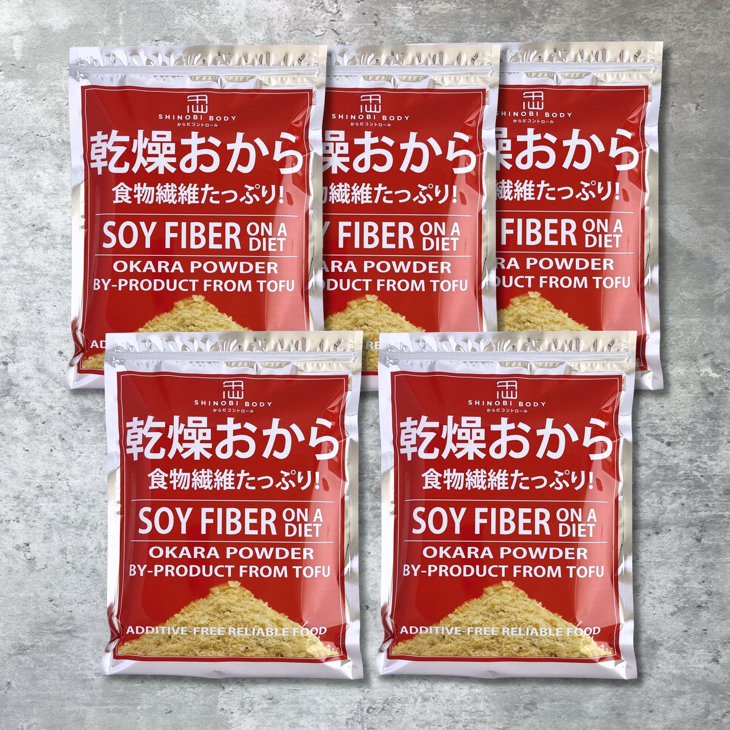 SHINOBI 乾燥おから 1 kg X 5袋