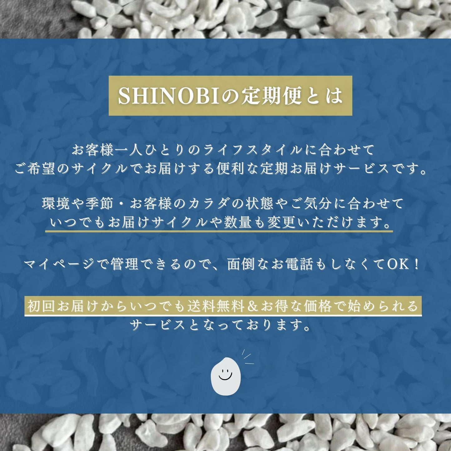 【お得・エコらく定期便】SHINOBI 無農薬こんにゃく米 (パックタイプ/800g X 2袋)